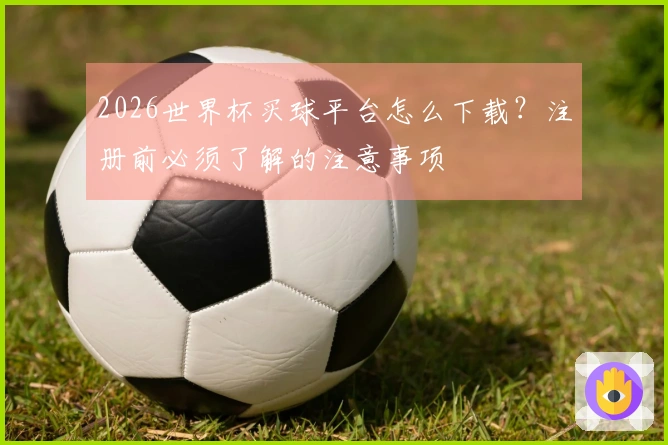 2026世界杯买球平台怎么下载？注册前必须了解的注意事项